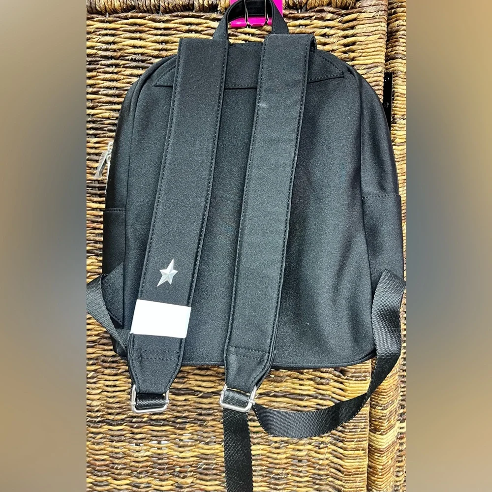 Mugler - Black Backpack- New, plastic over‎ two zippers, Apprx: 11”x13”